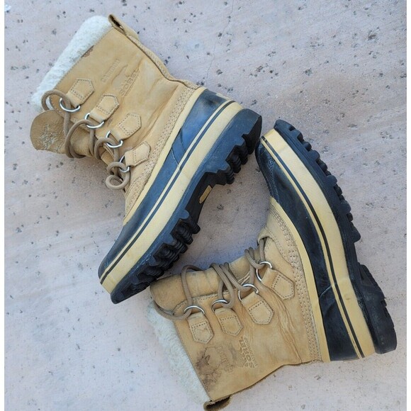 SOREL Womens CARIBOU Waterproof Winter Snow Boot NL1005-280 Size US 6 Fur Lined - Picture 5 of 12